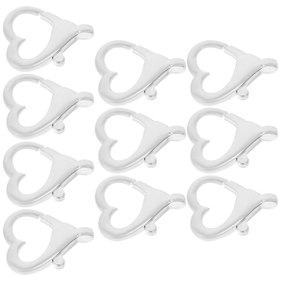 Uonlytech Silver Heart Shape Charms for Earrings and Keychain 10Pcs