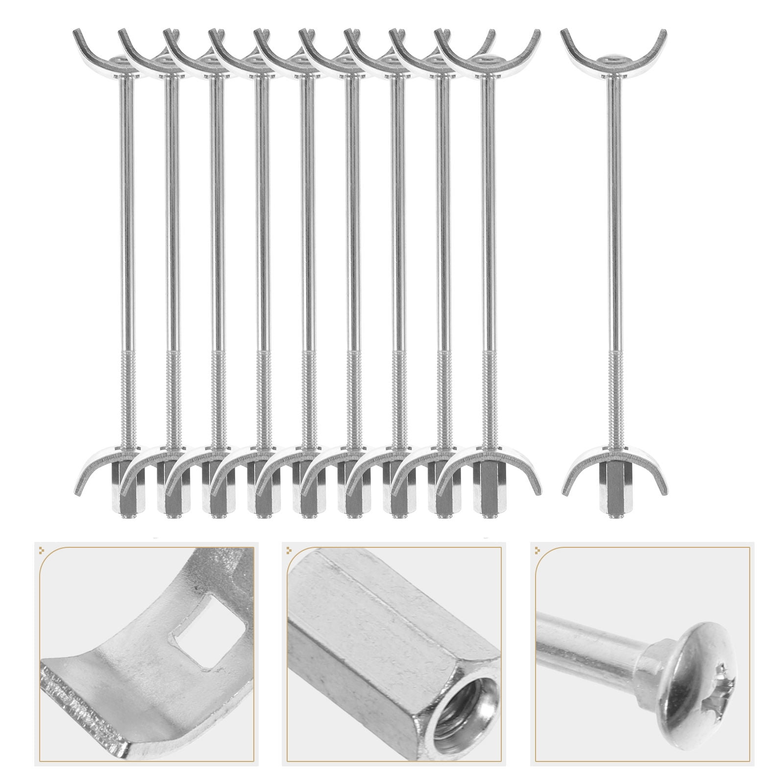 Uonlytech 10Pcs Silver Galvanized Steel Countertop Joiner for Joint Connector for Furniture in ...