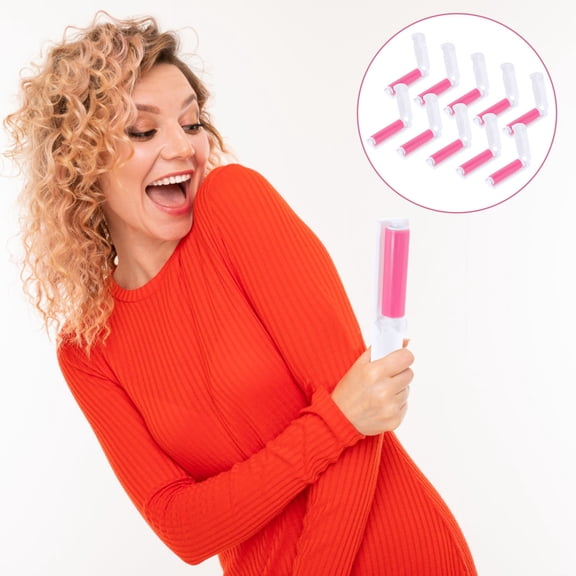 Uonlytech 10Pcs Folding Lint Rollers Household Lint Picker Portable White with Strong Stickiness