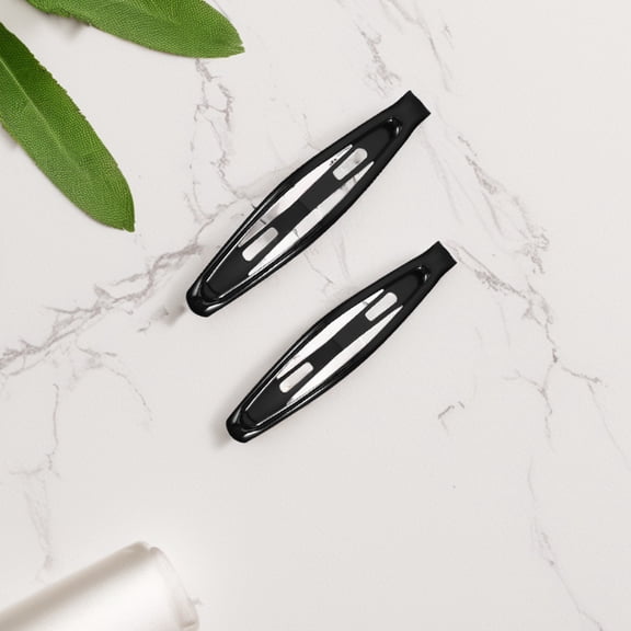 Uonlytech 10Pcs Black Hair Clips Snap Hairpins for Festive Hair Styling and Daily Wear