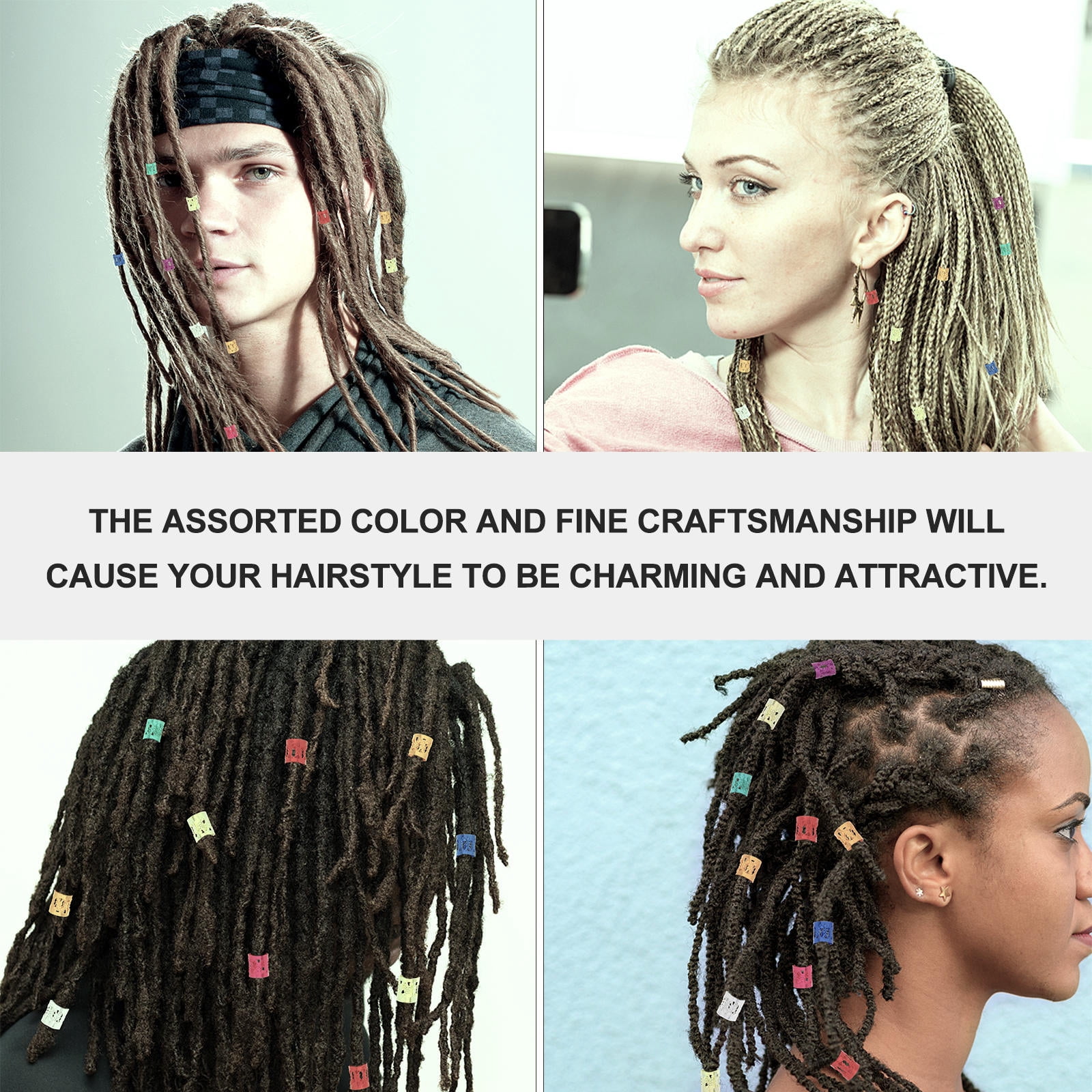 Dreadlocks Toy Uonlytech Metal Hair Accessories Assorted Color for Decor Dreadlocks ...