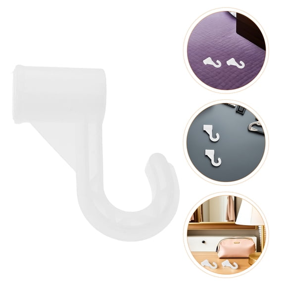 Uonlytech 12Pcs White Plastic Closet Rod Support Brackets Effortless Mount Rod Holders for Wardrobe Rails