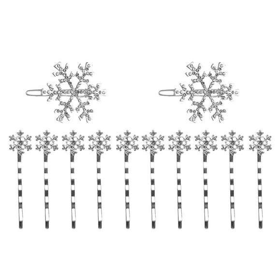 Uonlytech 12pcs Baby Hair Pins With Snowflake Alloy Styling Women For Special Events