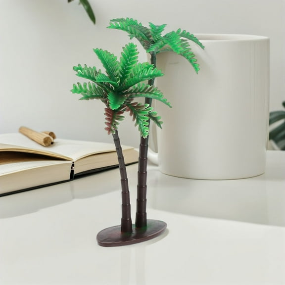 Uonlytech 15Pcs Versatile Plastic Palm Trees for Aquarium and Architectural Model Landscaping