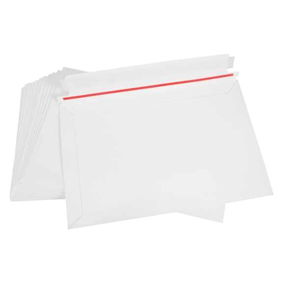 Uonlytech 15Pcs Versatile White Paperboard Mailers for Photos Documents Invitations and Prints