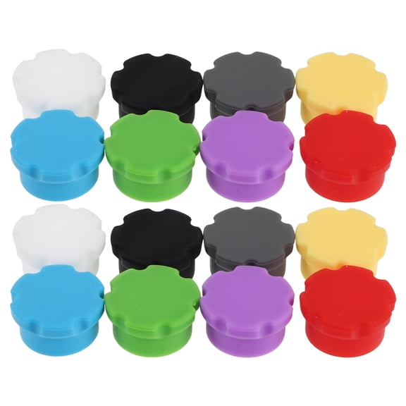 Uonlytech 16Pcs Protective Silicone Vial Caps for 3Ml Glass Bottles Leak Proof Reusable Dust Proof Lids