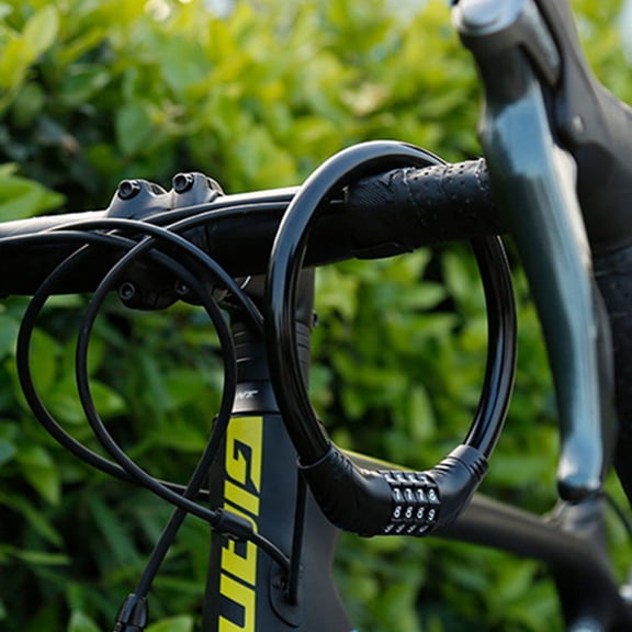 Uonlytech 1Pc Combination Bike Lock for Tire Lock Coded Padlock Black Safe and Secure