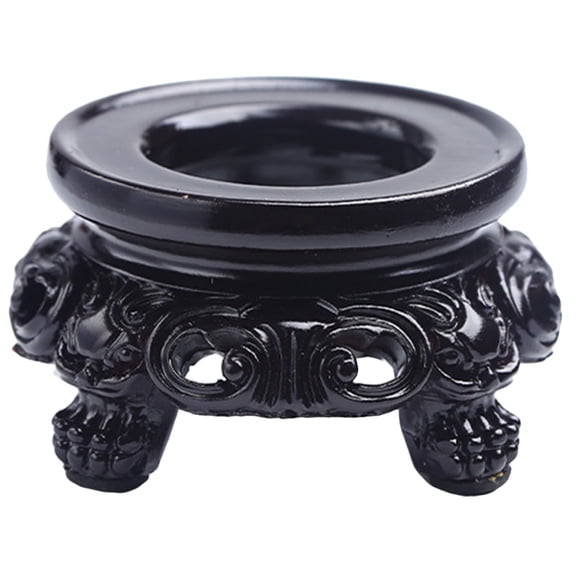 Uonlytech 1Pc Resin Crystal Ball Stand Black Display Base for Home Decor Indoor Outdoor Use
