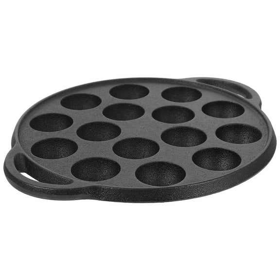 Uonlytech 1Pc Thick Heavy Duty Iron Frying Pan Black Multi Function Snail Meatball Cooking Pot