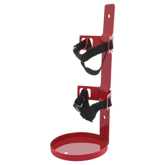 Uonlytech 1Pc Universal Fire Extinguisher Hanger Iron Bracket Easy Install Red