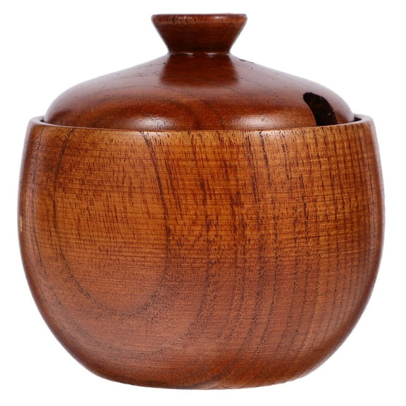 Uonlytech 1Pcs Seasoning Bowl Brown Acacia Wood Kitchen Bowl for Serving Snacks