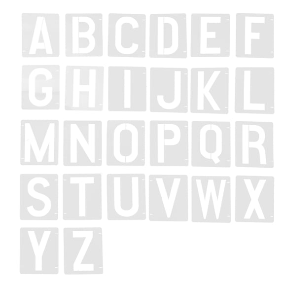 Uonlytech 1Set Alphabet Stencils for Crafts Reusable Plastic Letter Templates for DIY Wall and Fabric Painting