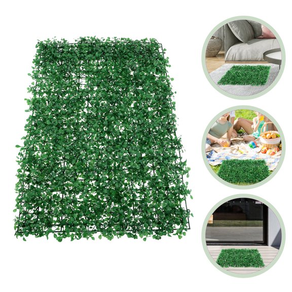 Uonlytech 1Set Artificial Grass Backdrop Green Moss Mat for Wall Lawns Wedding Festival Use