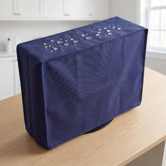 Uonlytech 1Set Black Desktop Pc Dust Cover for Tower and Monitor with Waterproof Polyester Fabric Protection