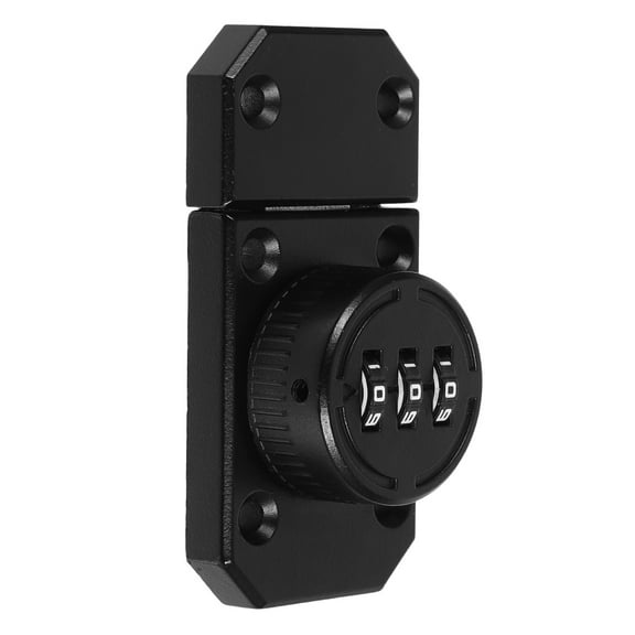 Uonlytech 1Set No Drill Password Lock for Cabinet Door Black Elegant Finish Home Security Latch