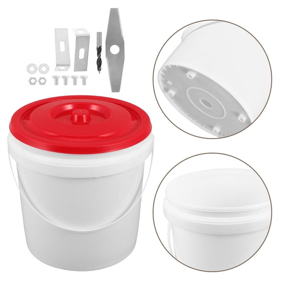 Uonlytech 1Set Grain Milling Machine Bucket for Garden with Dual Blade Corn Grinding and Vegetable Shredder