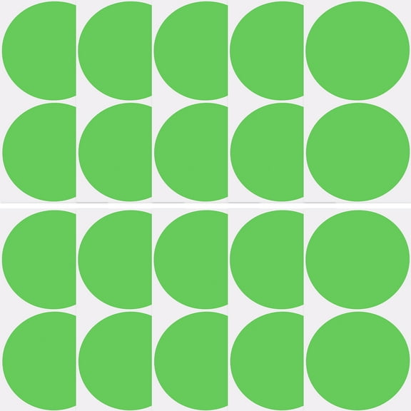 Uonlytech 1Set Green Round Labels Adhesive Circle Stickers for Decoration Sealing and Sorting