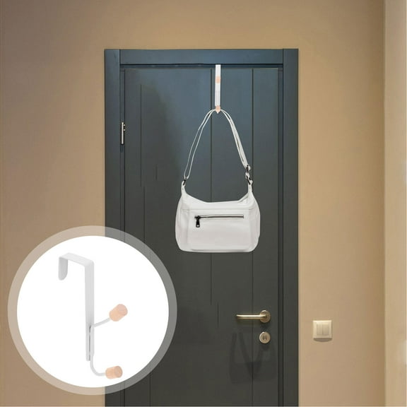 Uonlytech Multi Functional Door Hook White Carbon Steel Space Saving Door Hanger for Home