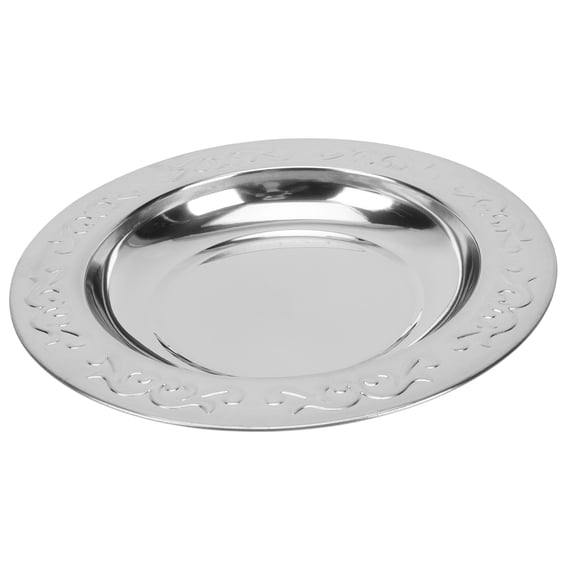 Uonlytech 1Pc Silver Food Serving Plate Made from Food Grade Stainless Steel