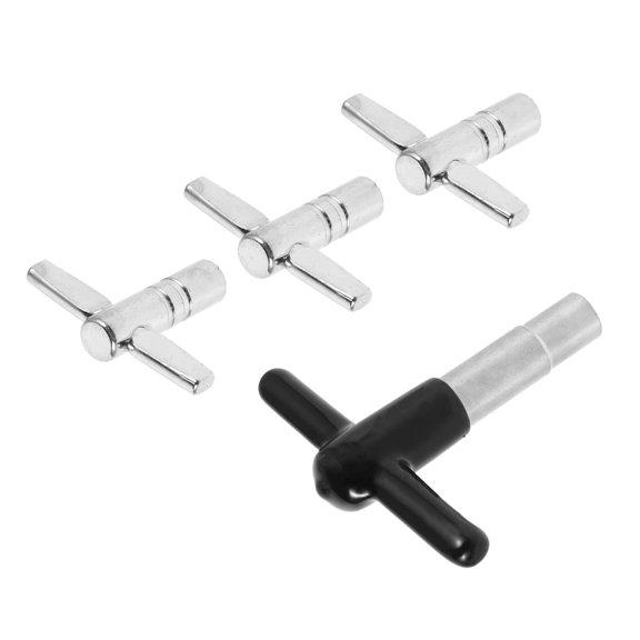 Uonlytech 1Set Versatile Drum Tuning Key Kit with Rubber Wrapped Handles for Marching Band and Studio