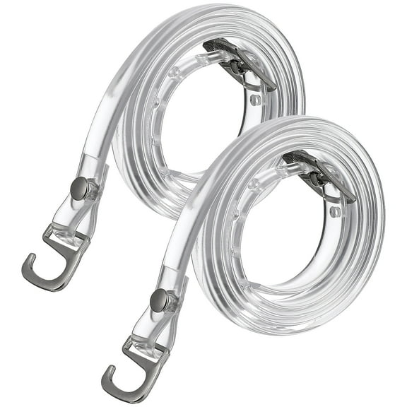 Uonlytech 1Pair Clear Adjustable Shoe Straps for Loose Shoes with Buckle Stretch Durable Material