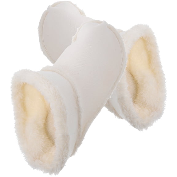 Uonlytech Warm Clog Slipper Liner Detachable White Cotton Plush 2Pairs