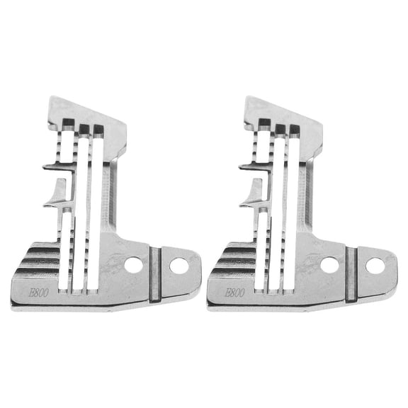 Uonlytech 2-Pack Straight Foot Needle Plate Metal Sewing Machine Accessory Prevents Skipped for Home Use