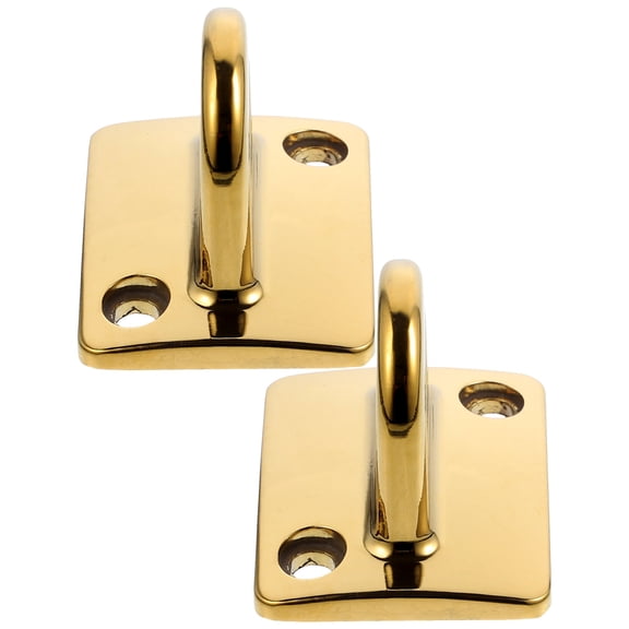 Uonlytech 2Pcs Golden Metal Wall Hook for Crowd Control Rope with Easy Installation