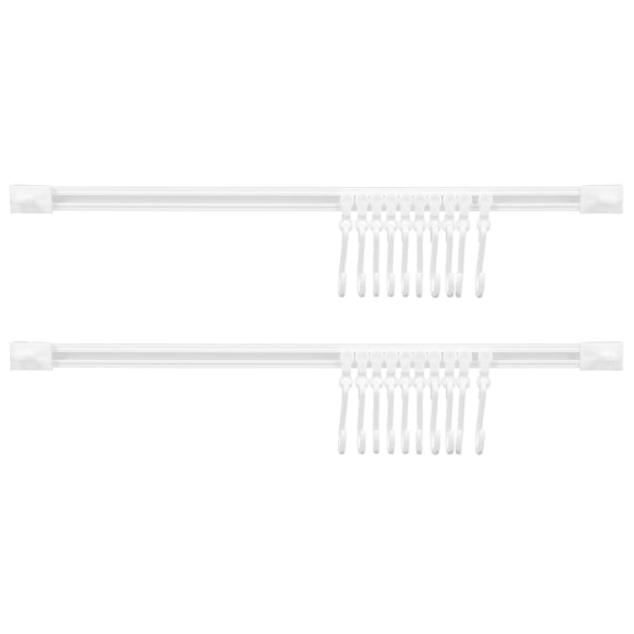 Uonlytech 2 Set of Hanging Sliding Hook Wall Rack Plastic for Easy Bathroom Access
