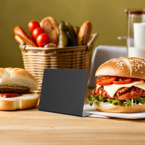 Uonlytech 20Pcs Chalkboard Sign Double Sided Reusable Writing Surface for Home Kitchen Display Black