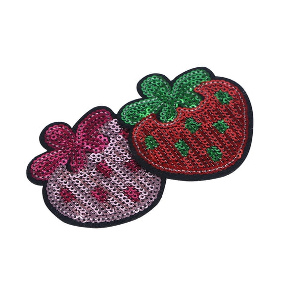 Uonlytech 20Pcs Multi Color Cloth Patch Embroidery DIY Strawberry Shape for Clothes Decor