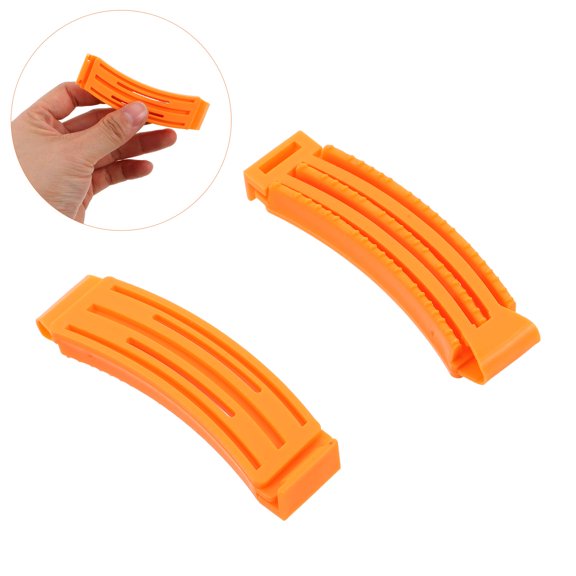 Uonlytech 20Pcs Orange Hollow Hair Root Perm Rods with Curling Clips for Effortless Salon Styling