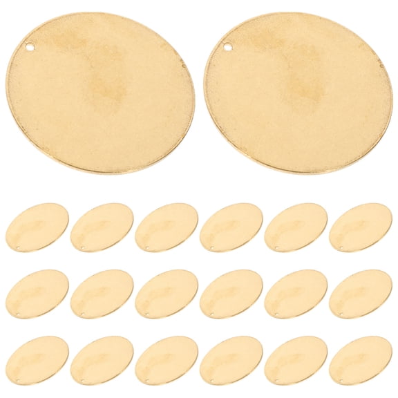 Uonlytech 20Pcs Solid Round Brass Tags for Valve Identification and Equipment Labeling in Home Use