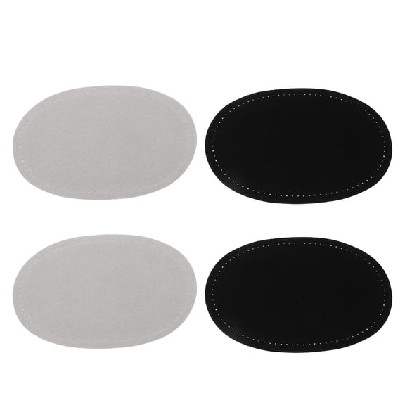 Uonlytech 2Pairs Oval Elbow Patches for Jackets with Prepunched Holes Durable Sew on Fabric Repair
