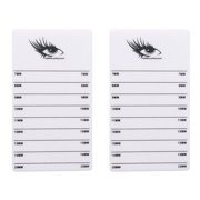 Uonlytech 2Pcs Acrylic Eyelash Display Board White Lash Grafting Tool for Supply