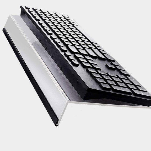 Uonlytech 2Pcs Acrylic Keyboard Riser for Desk with Smooth Corners and Anti Skid Feature