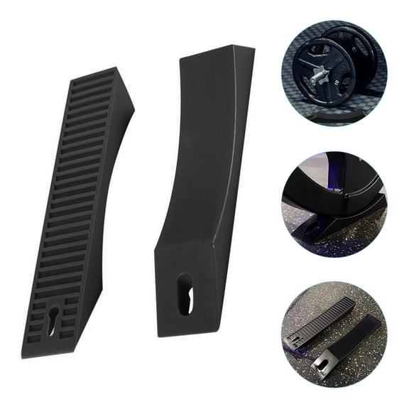 Uonlytech 2Pcs Portable Silicone Deadlift Jack Barbell Pad for Effective Weight Loading
