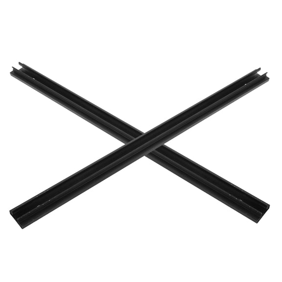 Uonlytech 2Pcs Black Metal Grid Hanging Wall Panel with Aluminum Slot Channel for Flexible Retail Display