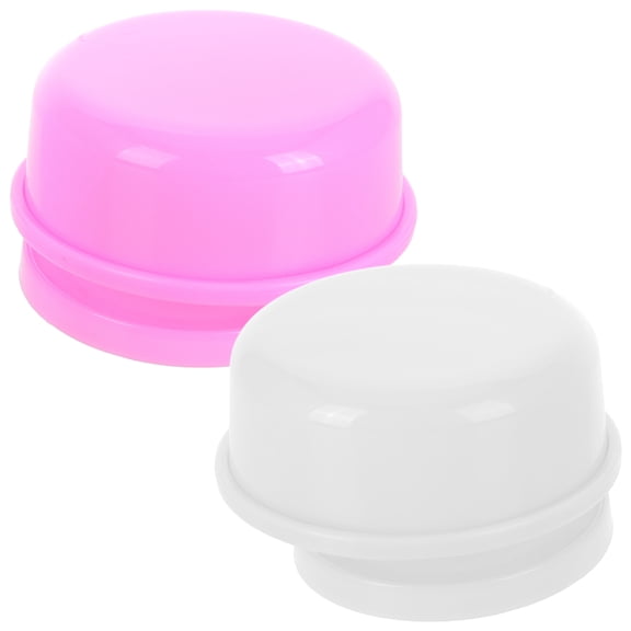 Uonlytech 2-Pack Assorted Color Round Plastic Box Bases for Craft Projects, Decorative Pieces, and Hobby Enthusiasts