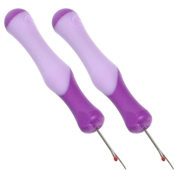 Uonlytech 2Pcs Compact Purple Seam Ripper for Sewing and Embroidery with Stylish Handle