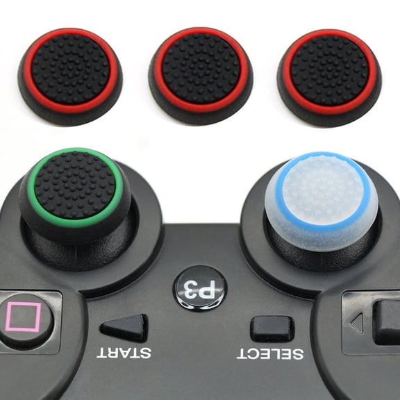 Uonlytech 2-Pack Silicone Thumb Grips for Controller Joystick Compatible with PS3, , and