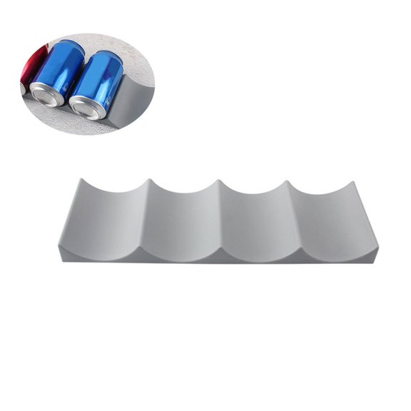 Uonlytech 2Pcs Grey Plastic Wine Rack Stackable Mat for Refrigerator and Kitchen Storage