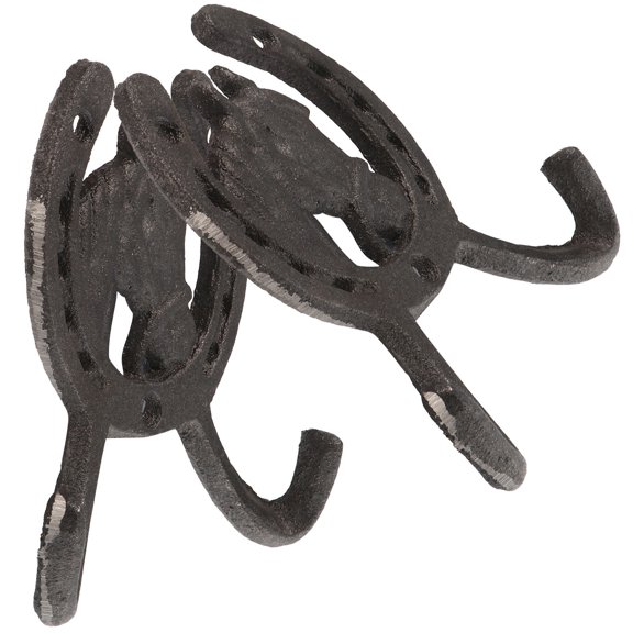 Uonlytech 2Pcs Creative Iron Wall-Mounted Hook Black Cat-Shaped Hook Decorative Clothing Hanger