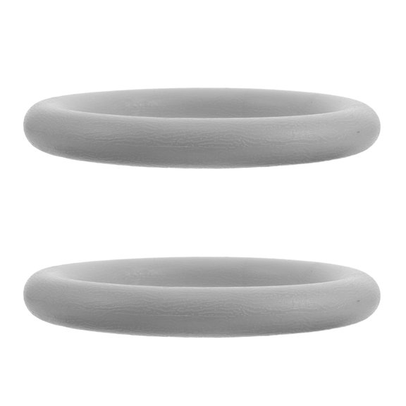 Uonlytech 2Pcs Durable Grey Gymnastic Rings for Indoor and Outdoor Workout Training