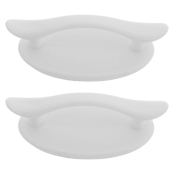 Uonlytech 2Pcs Durable White Plastic Pull Handles for Bathroom and Kitchen Cabinet Furniture