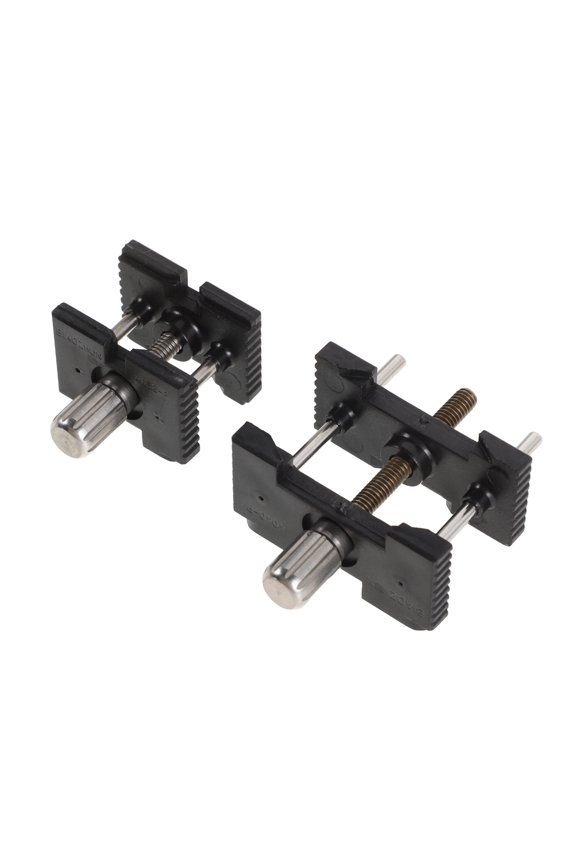 2Pcs Extendable Watch Movement Holder Clamp Black Metal Base for Professional Watch Repair