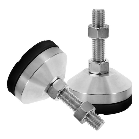 Uonlytech Heavy Duty Furniture Levelers 304 Stainless Steel Rubber Adjustable 2Pcs