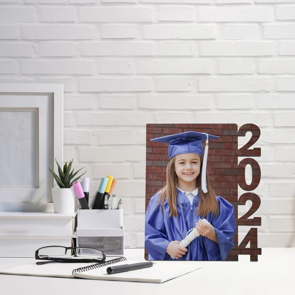 Uonlytech 2Pcs Photo Frames Blank Sublimation Plaques Wall for Friends and Families Graduation Ceremony