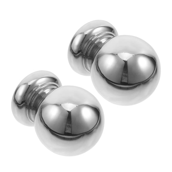 Uonlytech 2Pcs Outdoor Fence Post Covers Stainless Steel Round Decorative Finials Plated Silver