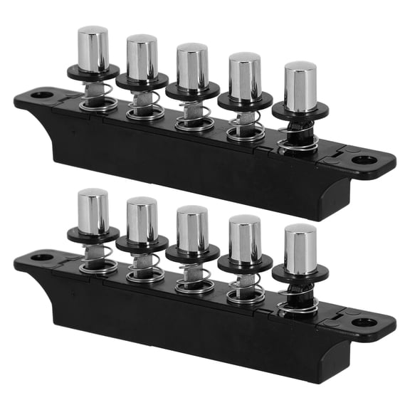 Uonlytech 2Pcs Plated Silver Push Button Switch for Range Hood with Five Speed Settings Easy Installation